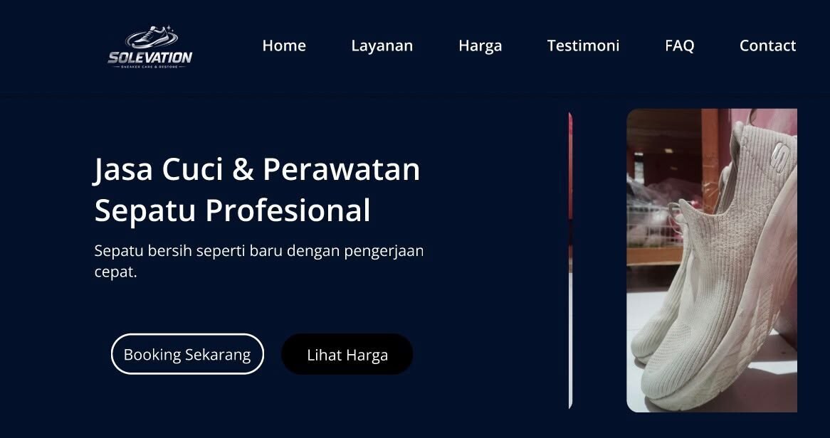 Jasa Cuci & Perawatan Sepatu Web