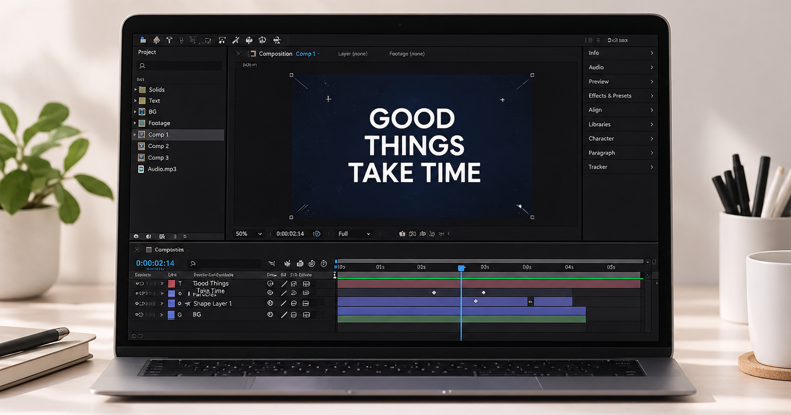 Motion Graphics Workspace Showcase